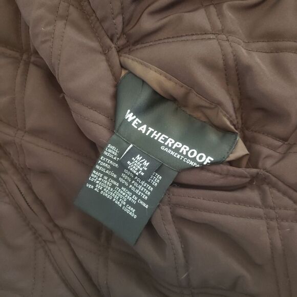 Weatherproof Garment Company Women's Reversible Brown Size M Quilted Jacket Coat - Picture 5 of 8